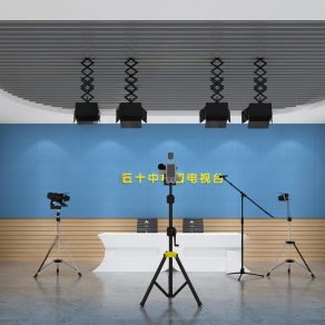 现代教室直播间3D模型下载